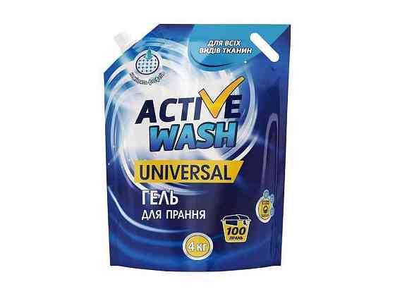 Гель для прання 4л дой-пак UNIVERSAL ТМ ACTIVE WASH Київ