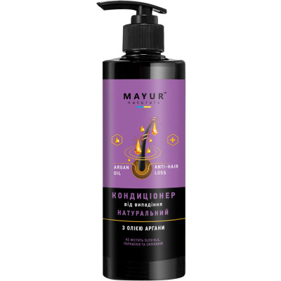 Кондиціонер для волосся Mayur Натуральний Від випадіння З олією аргани 500 мл (4820230953589) Вінниця - фото 1