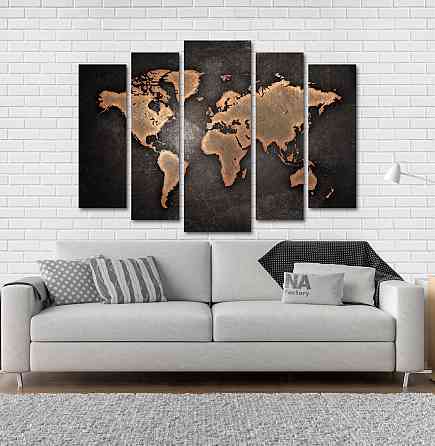 Модульна картина Карта Світу Art-134_5 Київ