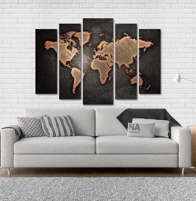 Модульна картина Карта Світу Art-134_5 Київ - фото 2