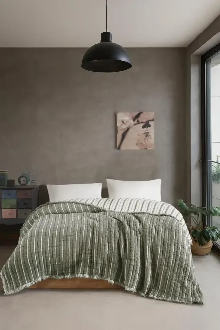 Муслиновое покрывало La Modno 230х250 см Зеленый Коломия - фото 1