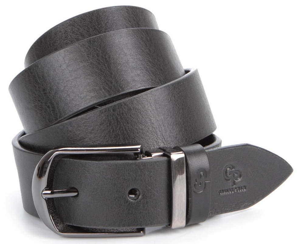 Ремінь чоловічий GRANDE PELLE 00870 шкіряний Чорний Київ - фото 1