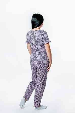 Домашний женский комплект, пижама, сиреневый, 100%хлопок Крохатушка одяг Киев