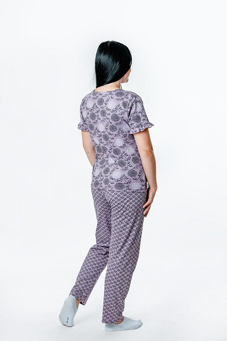 Домашний женский комплект, пижама, сиреневый, 100%хлопок Крохатушка одяг Киев - изображение 4