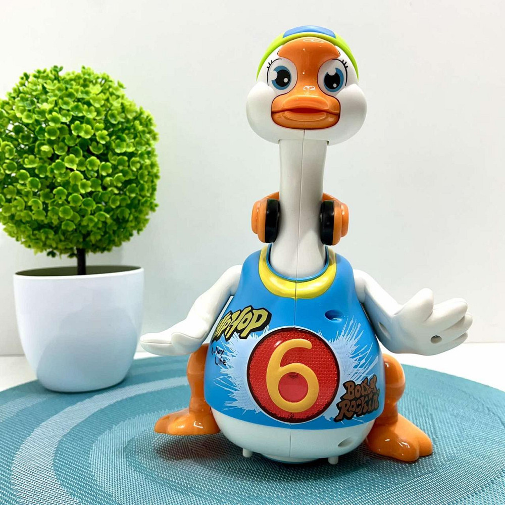 Музична іграшка Hola Гусак хіпхопер каже англійською співає хіп-хоп пісні підсвічування танцює Синя (828) Чернигов - изображение 1