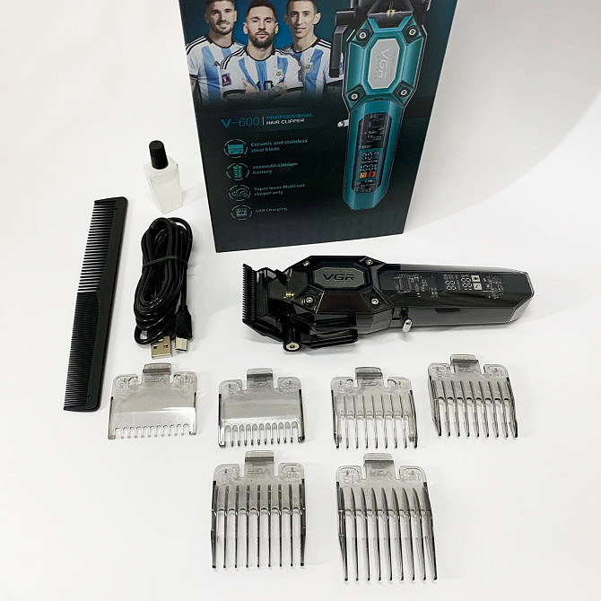 Машинка для стрижки с множеством насадок VGR V-600, Домашняя машинка аккумуляторная для стрижки волос RN-52 Львов - изображение 5