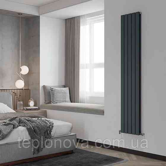 Дизайнерский радиатор 1800/340 (мм) чёрный мат IDEALE VITTORIA (боковое подключение) 12 5/1800/340 Черновцы