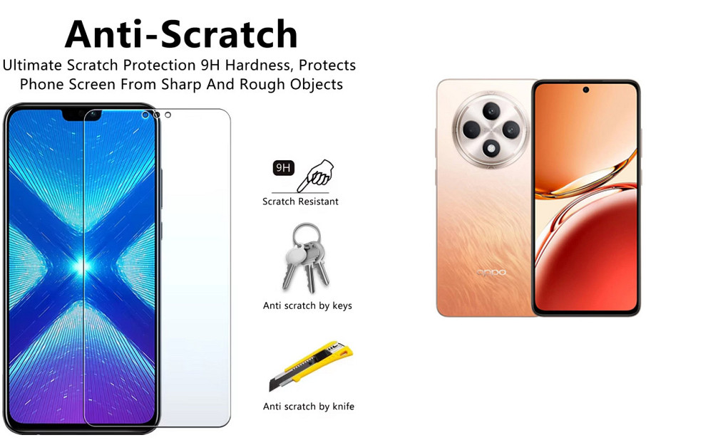 Защитное стекло NeoGlass для OPPO Reno12 F 4G, Reno12 F 5G, Reno12 FS 5G – ультрапрозрачное и устойчивое Киев - изображение 1