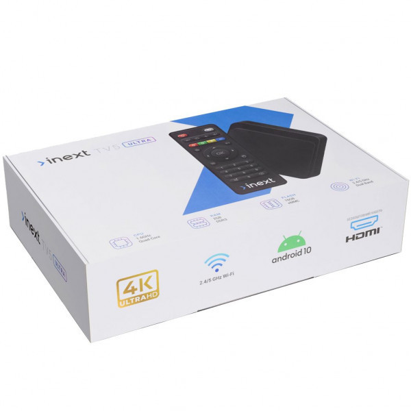 TV Медіаплеєр iNeXT TV5 Ultra Allwinner 2Gb/16Gb/Allwinner H313/Android 10/Ethernet/Wi-Fi/Black (TV5 Ultra) Київ - фото 3