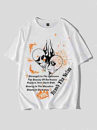 Футболка чоловіча с принтом  46 Біла 2664092827 Дніпро