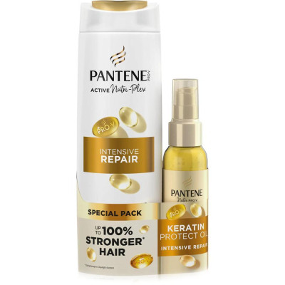 Набір косметики Pantene Pro-V Інтенсивне відновлення 400 мл + Олія для волосся Keratin Protection 100 мл (8700216883030) Вінниця - фото 1