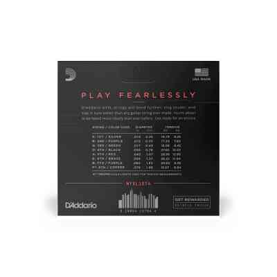Струны для гитары D'Addario NYXL Electric Light Top / Heavy Bottom 8-String (10-74) (NYXL1074) Винница