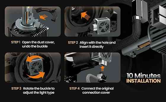LED автолампа D1S STELLAR D серии 70W 4400Lm 6000K CANBUS гарантия 24 мес Винница