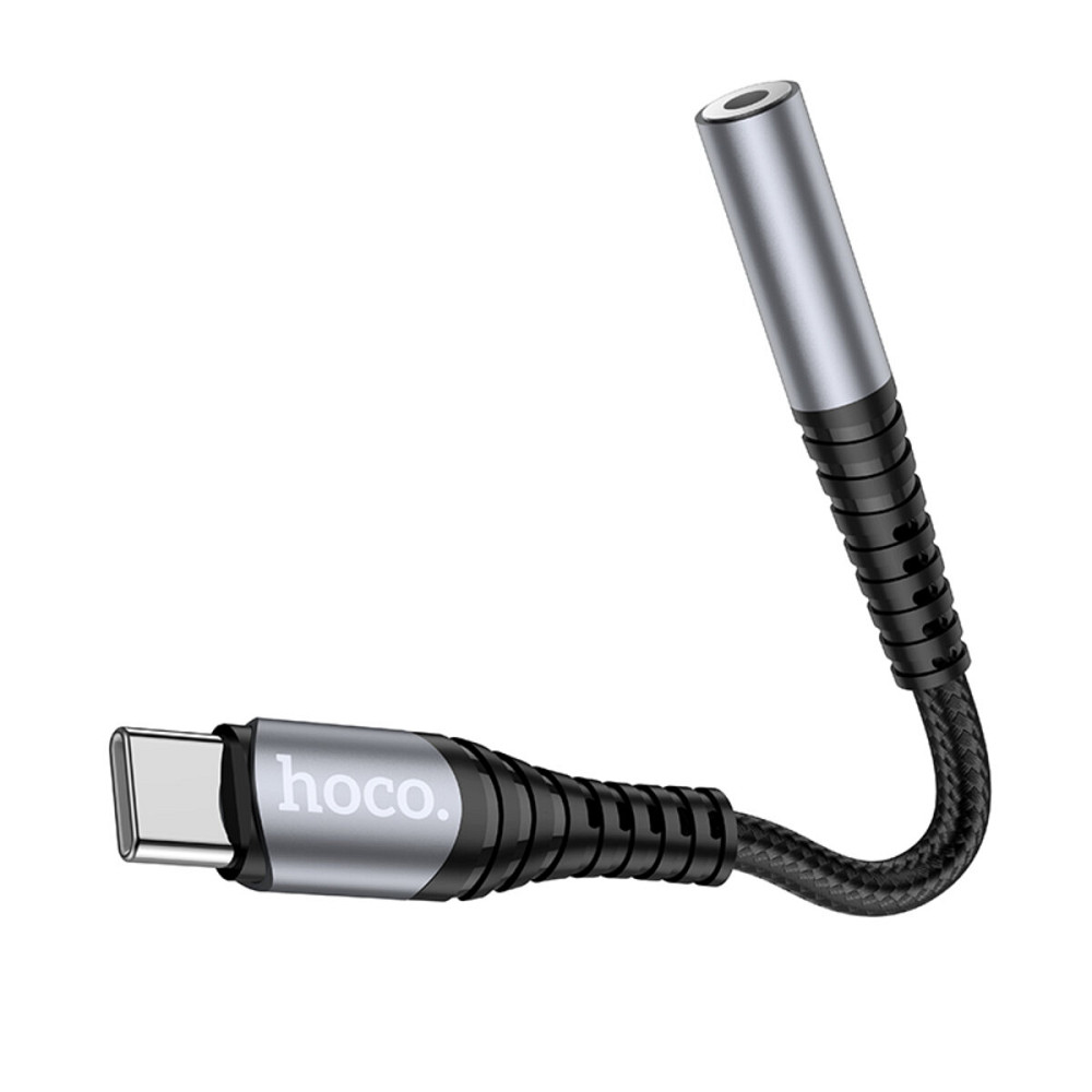 Кабель-перехiдник HOCO LS33 Type-C Digital 3.5 Audio converter Metal Gray Київ - фото 5