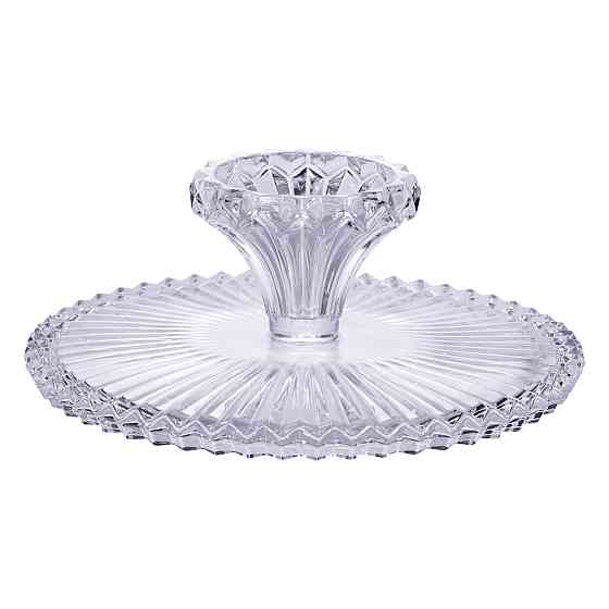 Yiwu Тортівниця на ніжці Ø32 см скляна підставка для торта, капкейків, тістечок HP-19-138L Коломыя