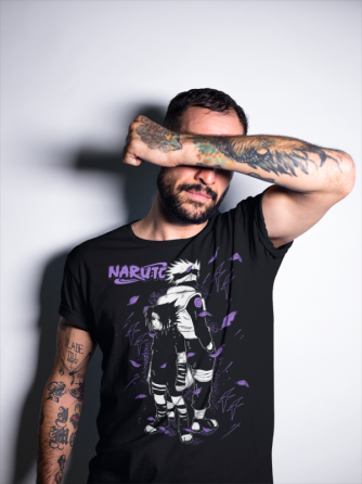 Футболка для мальчика аниме Наруто оверсайз (рост от 165 до 180 ) Черний AnimeJ0191m Днепр