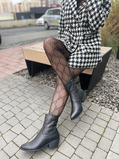 SANTINI Черевики жіночі SANTINI чорні натуральна шкіра висота 15см каблук 5см (10144111) Коломия - фото 8