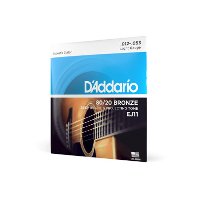 Струни для гітари D'Addario 80/20 Bronze Regular Light (12-53) (EJ11) Вінниця - фото 2