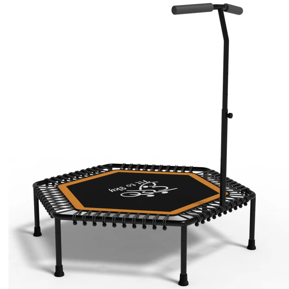 Батут спортивный домашний FitToSky 127 см с ручкой для фитнеса Оранжевый Киев - изображение 2
