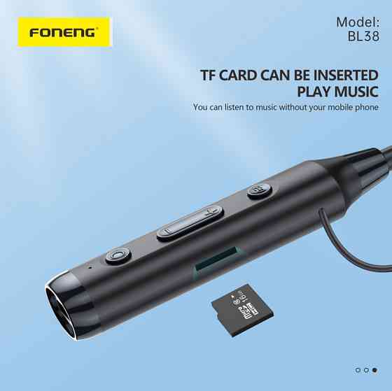 Bluetooth-гарнітура Foneng Neckband Sport (BL38) Чорний Харьков