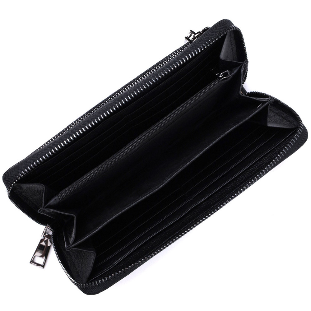 Зручний клатч для чоловіків із натуральної шкіри ST Leather 22681 Чорний Київ - фото 4