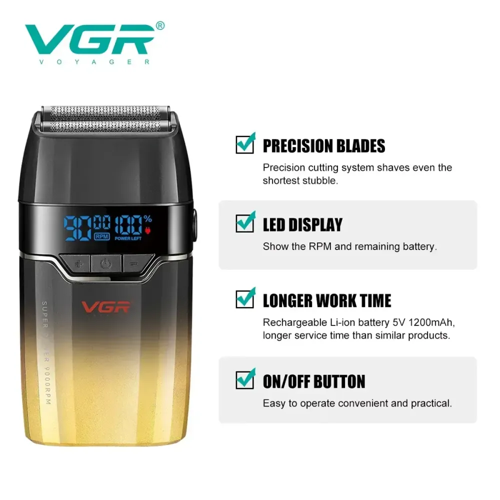 Профессиональный аккумуляторный шейвер для бритья бороды и усов VGR V-308 шейвер для идеальной гладкости Коломыя - изображение 2