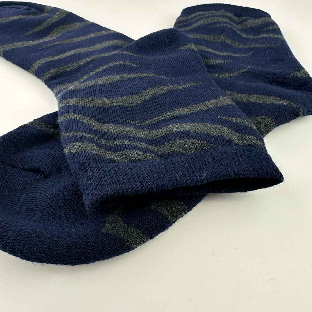 Теплые носки женские классические в полоску Греви GM Textile Высокие 36-41 Темно-Синий Сумы - изображение 2