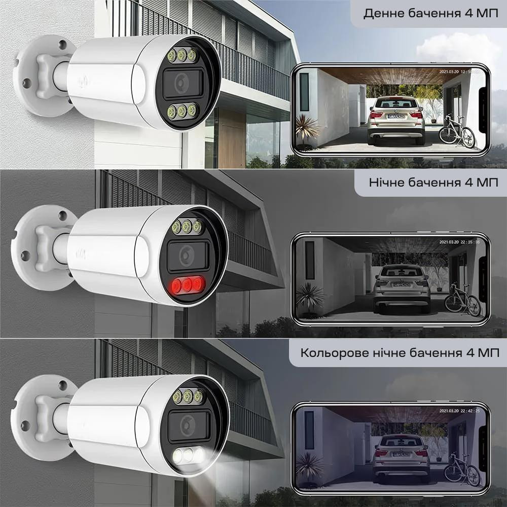 IP-відеокамера з WiFi 4Mp Light Vision VLC-5268WI(Tuya) f=3.6mm, ІЧ+LED-підсвічування, з мікрофоном (75-00222) Київ - фото 10