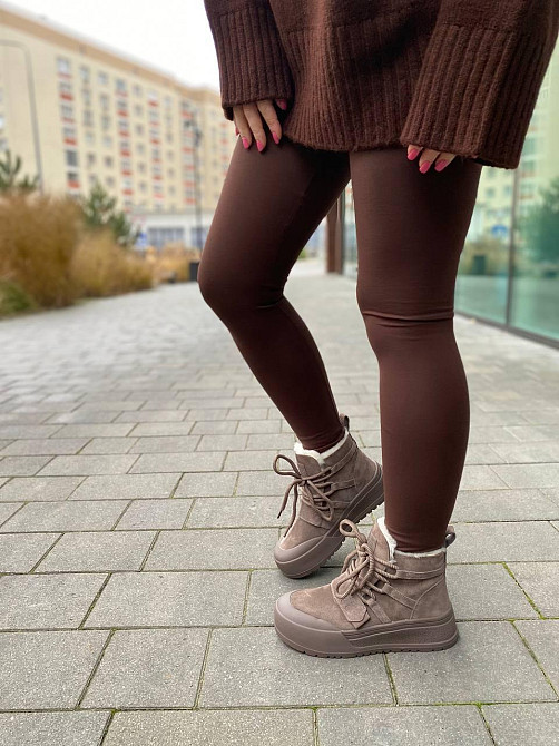 Угги жіночі PLPS -5 коричневі (зима, замша натуральна) (6020) Коломыя - изображение 5