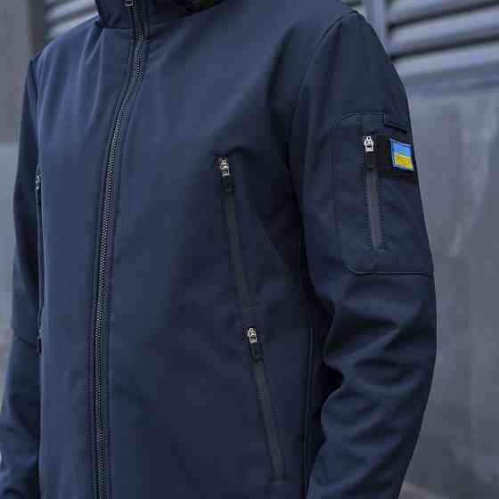 Куртка мужская демисезонная с капюшоном Нави Pobedov Motive Киев