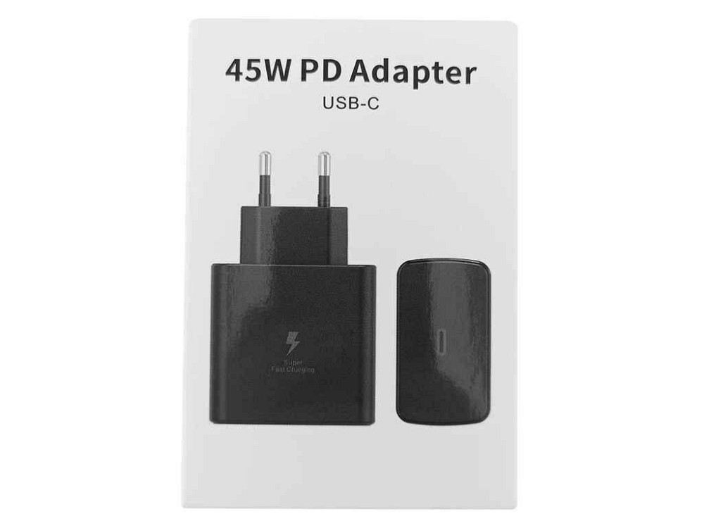 Мережевий зарядний пристрій PD Type-C S style PD45W (N L) чорний ТМ GERLAX Київ - фото 1