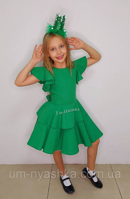 Зеленое пышное платье Петрушка Капуста Елочка Цветочек Весна Калина Кривой Рог - изображение 2