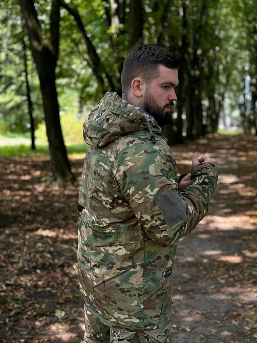 Тактична чоловіча зимова куртка парка Omni-Heat з капюшоном водонепронекна зимова парка мультикам WAR Львів - фото 9