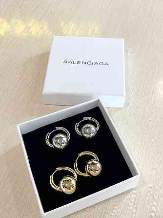 Серьги трансформеры Balenciaga шарики позолота / посеребрение Одесса