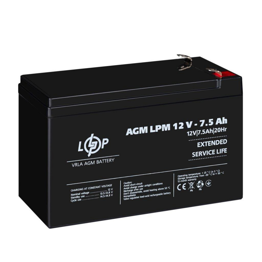 Аккумулятор AGM LPM 12V - 7.5 Ah Киев - изображение 4