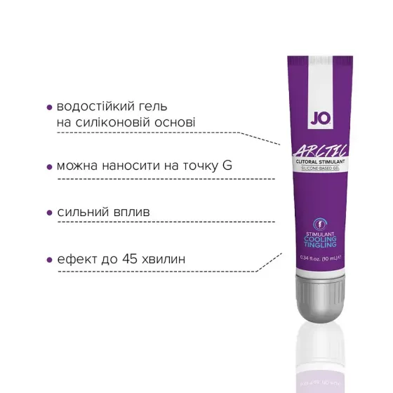 Стимулювальний гель для клітора System JO ARCTIC COOLING (10 мл) охолоджувальний Львів