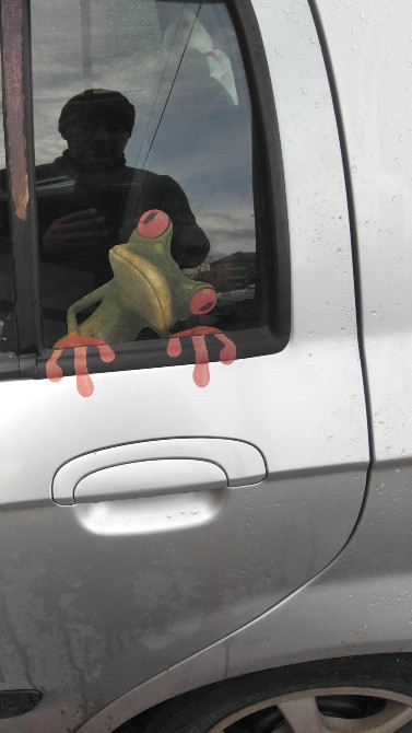 Наклейка на авто Жаба-жабка Київ - фото 2