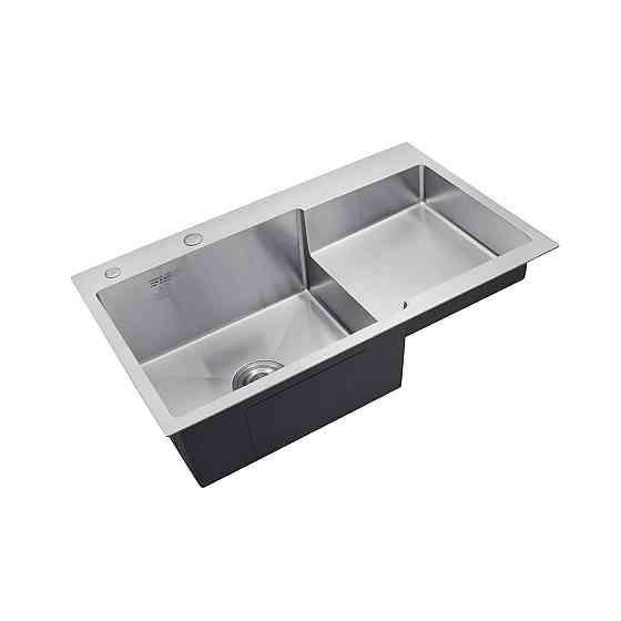 Кухонная мойка с нержавеющей стали Kroner KRP Gebürstet - 7848LHM (3/1 мм) Киев