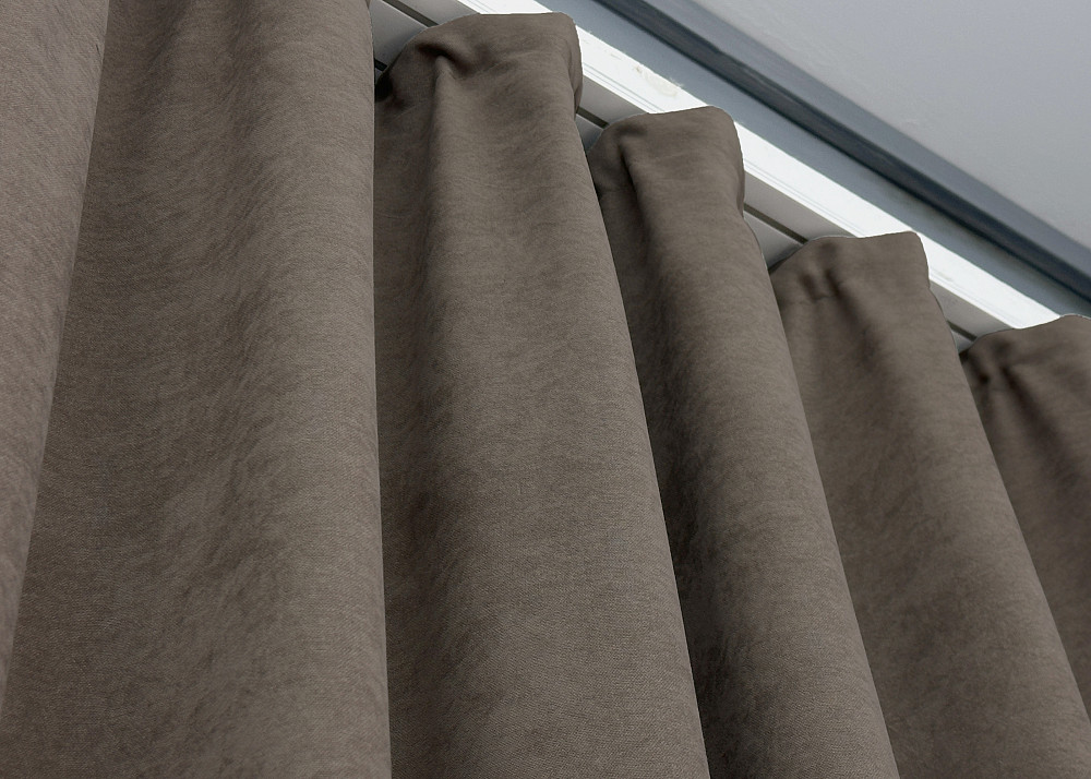 Шторна тканина мікровелюр Petek YL колір какао 1707ш Київ - фото 5