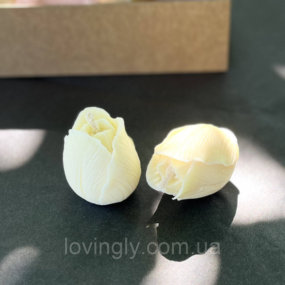 Набор натуральных свечей ручной работы в форме цветов. Ирпень - изображение 6