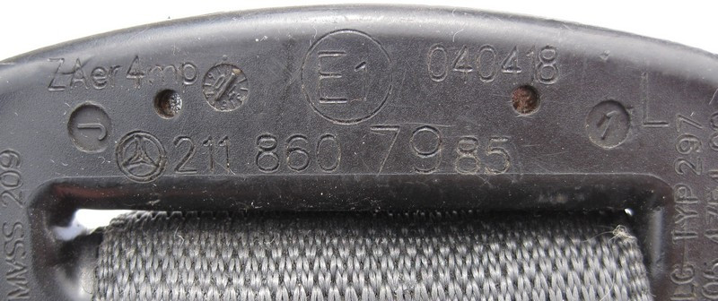 Mercedes-Benz  A2118607985 Ремінь безпеки передній лівий чорний W211 C219 Одесса - изображение 2