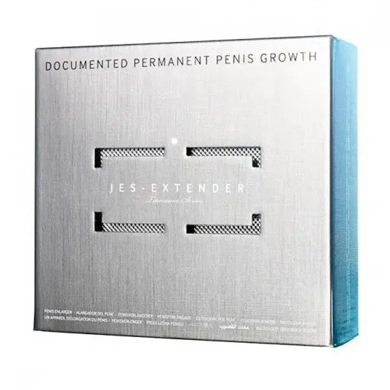 Екстендер для збільшення члена Jes-Extender Titanium, ремінцевий, алюмінієвий кейс Львов