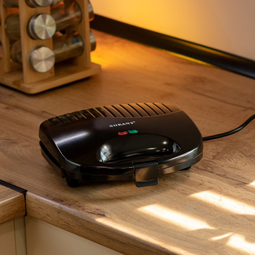 Електрогриль з антипригарним покриттям, термостатом і захистом від перегріву 750 Вт Sokany SK-116 Коломия - фото 9