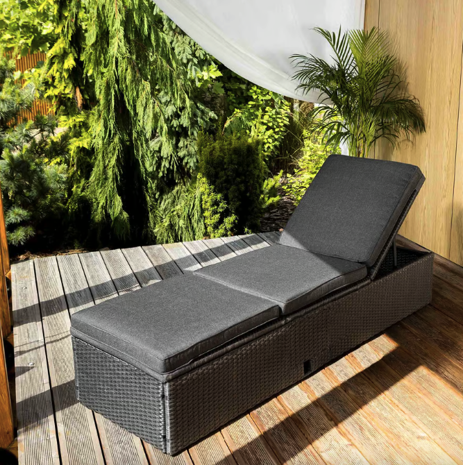 Садовий шезлонг Di Volio Asco чорний Київ - фото 5