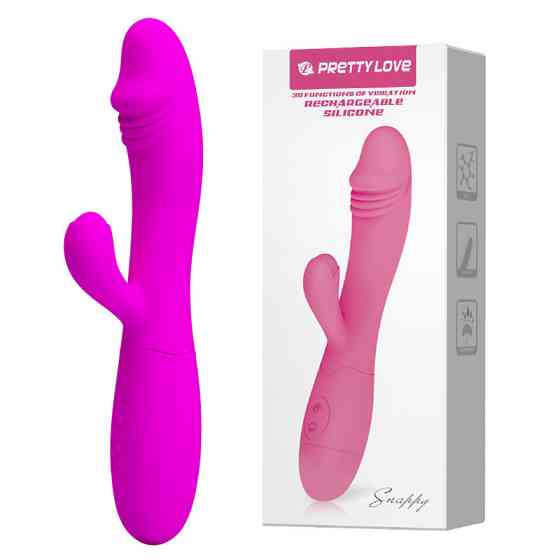 Вибратор со стимуляцией клитора SNAPPY (фуксия) Sex Aura Киев