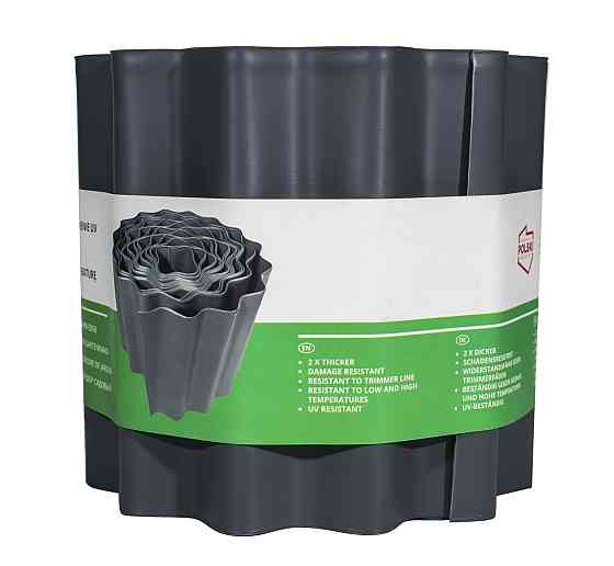 Бордюрна стрічка 20 см 9 метрів сіра посилена VARTCO (Польща) Дніпро