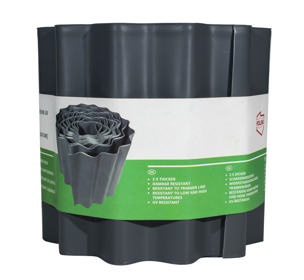 Бордюрна стрічка 20 см 9 метрів сіра посилена VARTCO (Польща) Дніпро - фото 3