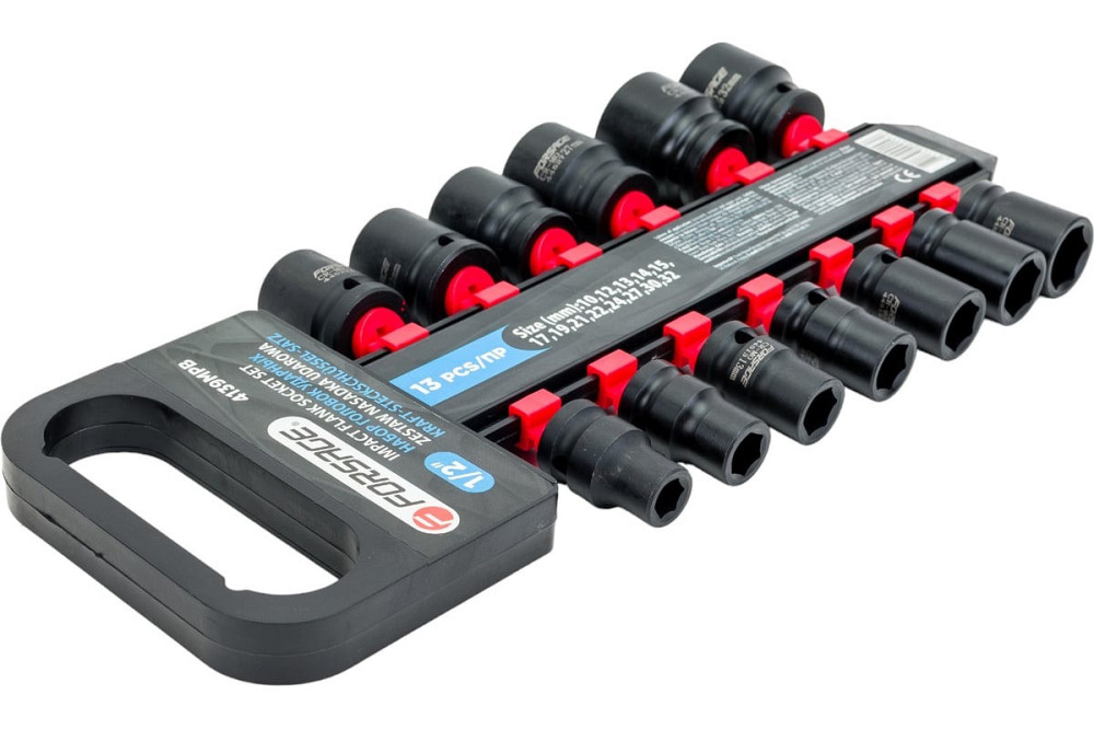 Набор головок ударных 13пр.,1/2''(10, 12-15, 17, 19, 21, 22, 24, 27, 30, 32мм), на пластиковом держателе Одесса - изображение 4