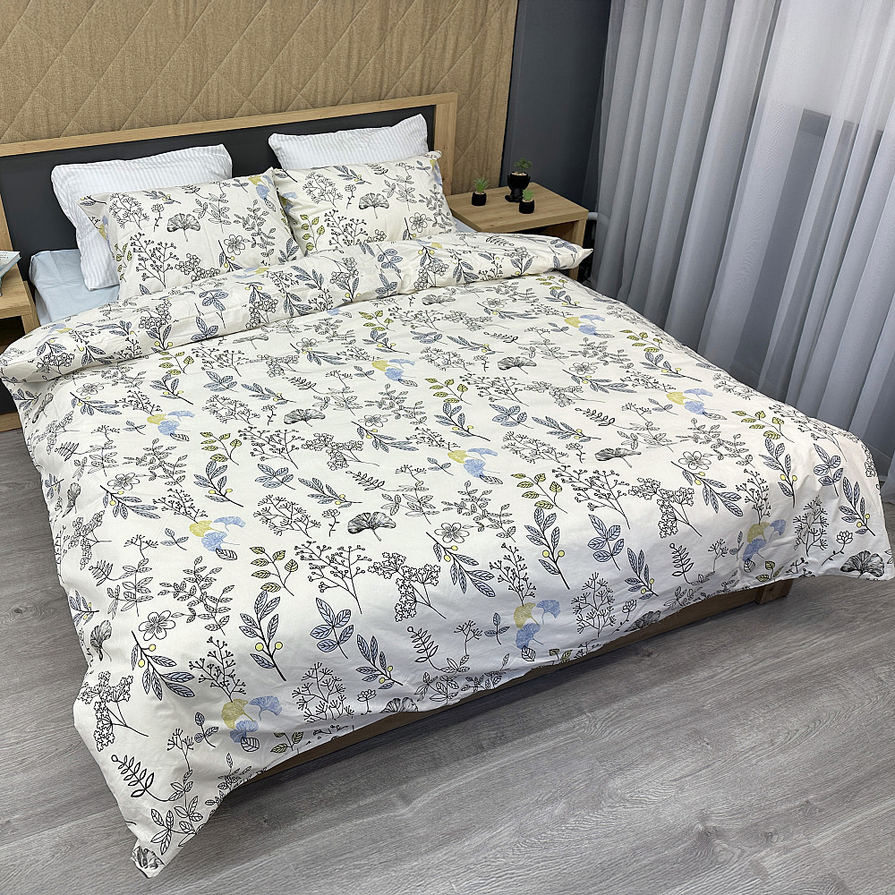 Комплект постельного белья Ранфорс, Decorator Cotton Collection Dainty Евро 220х200 с разноцветным принтом (88-122) Киев - изображение 1