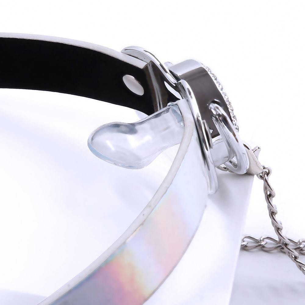Кляп DS Fetish белый с серебристыми зажимами для сосков Sex Aura Киев - изображение 3